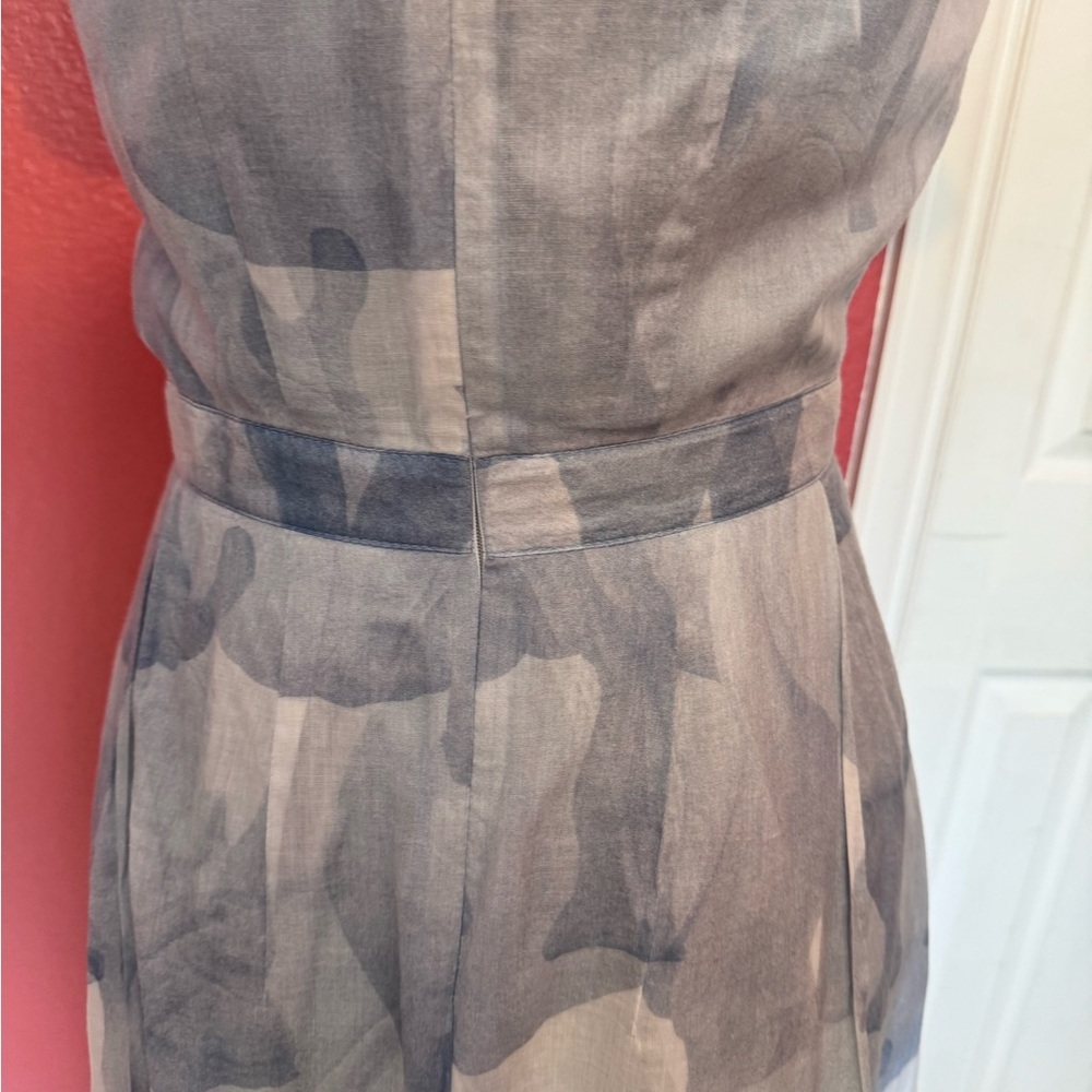 Anne Gorke Elegant Blue Patterned Dress - Picture 4 of 13